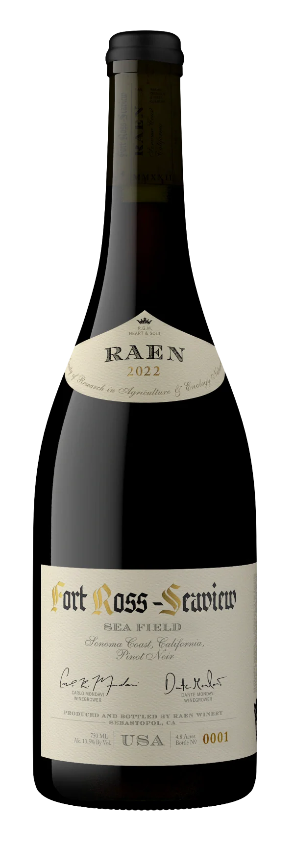 2022 RAEN Sea Field Vineyard Pinot Noir Fort Ross Seaview California USA 750ml