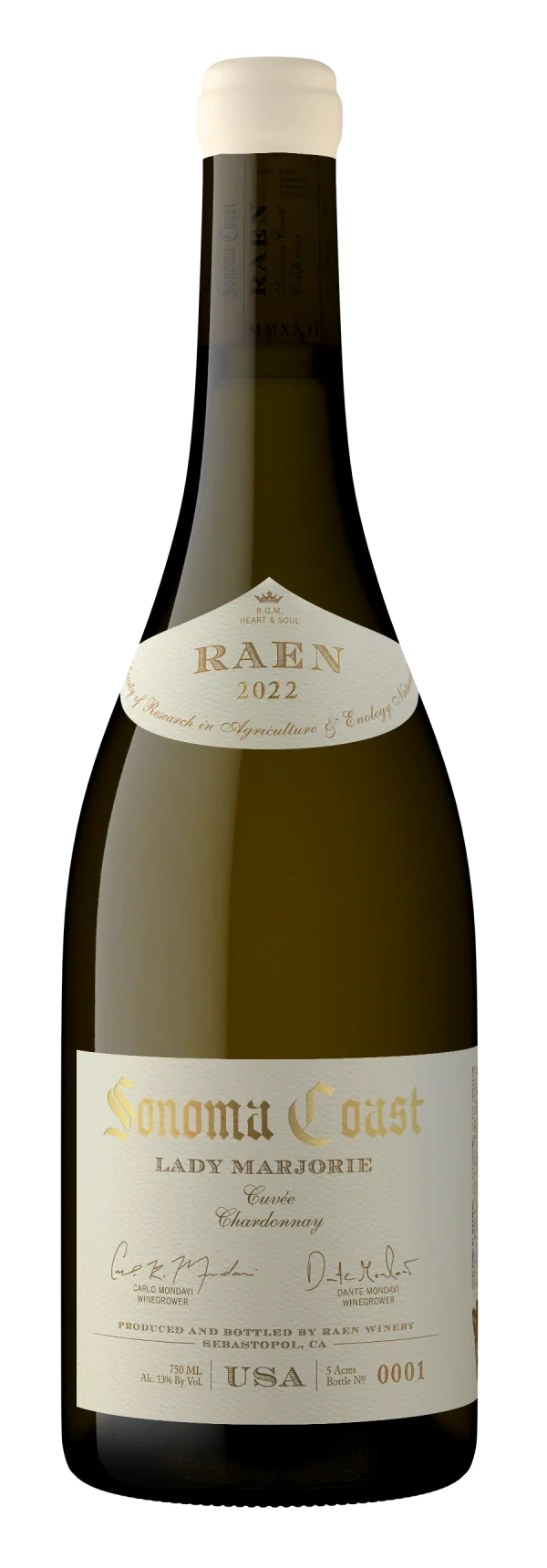 2022 RAEN Lady Marjorie Chardonnay Sonoma Coast California USA 750ml